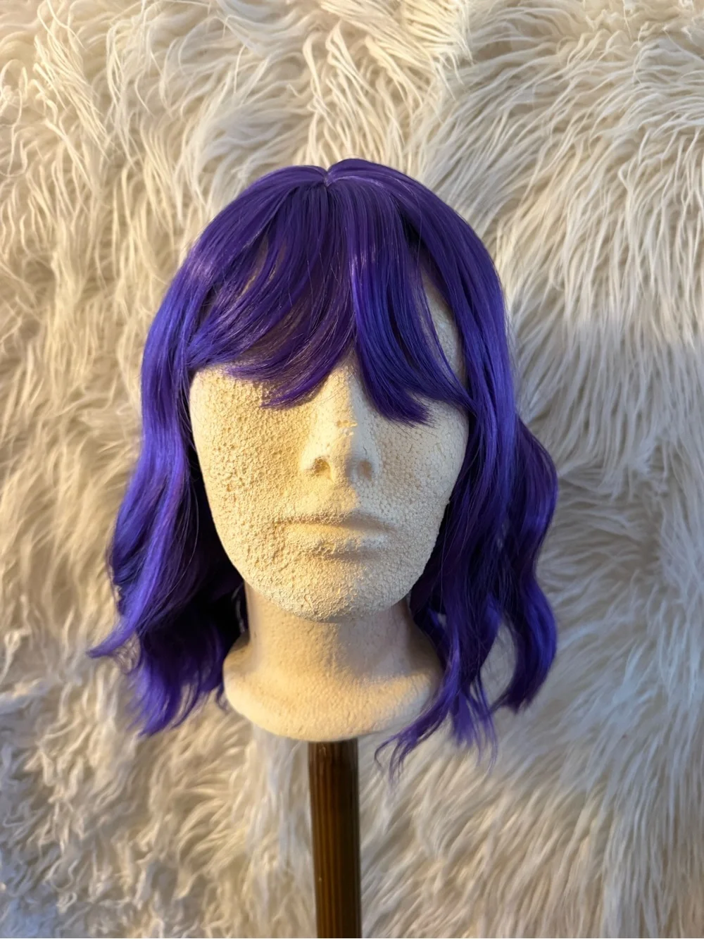 Vibrant Purple Short Wavy Women's Wig